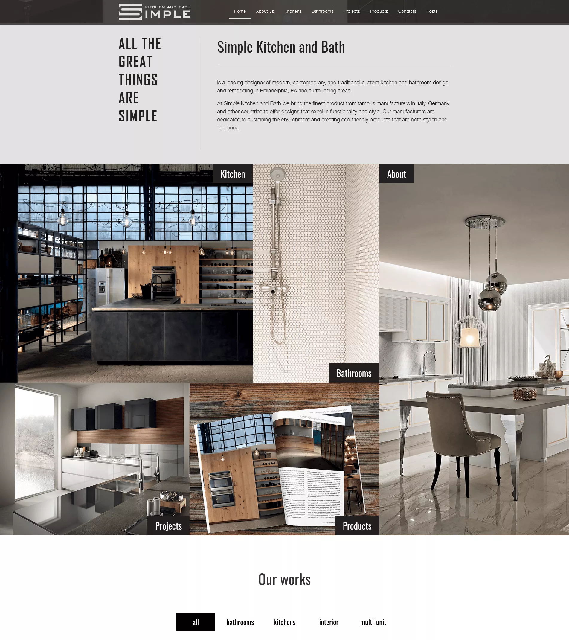 Simple Kitchen & Bath — A Stylish Website for an Interior Brand