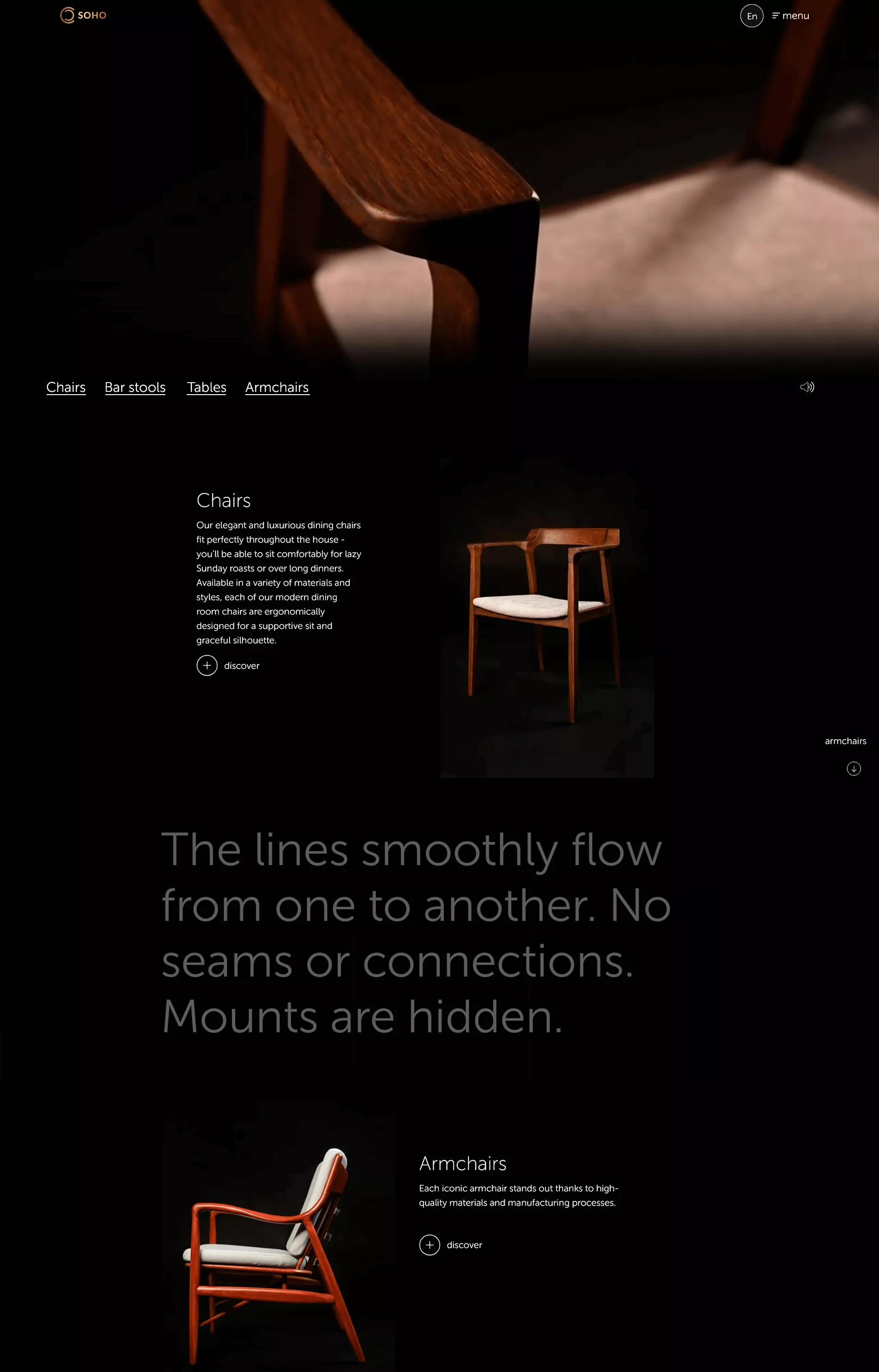 SOHO MOBILI — A Stylish Landing Page for a Furniture Brand
