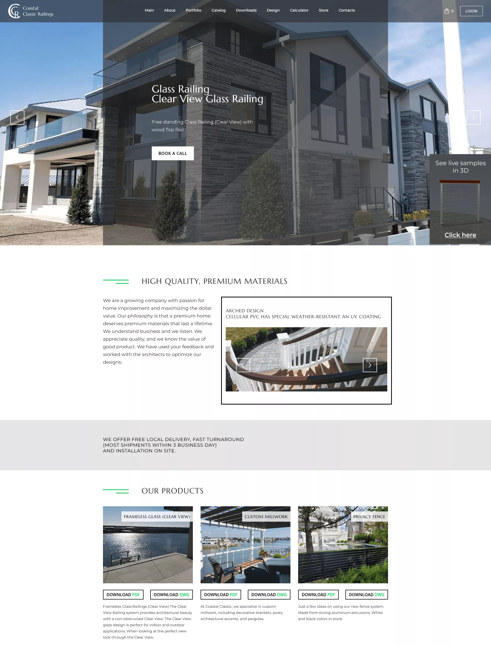 Coastal Classic Railings — технологичный e-commerce для премиальных ограждений